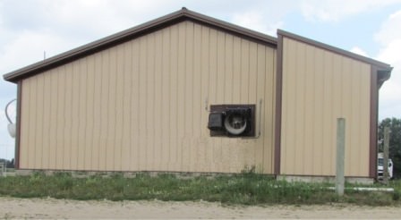 Fans and Intakes at MacFarlane Pheasants Keep our Game Birds Cool! Photo of Fan Intake